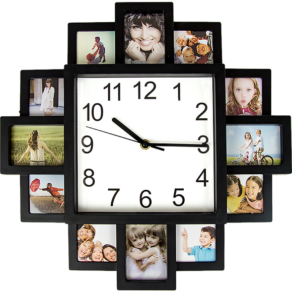 Photo Frame Clock Picture Collage 12Picture Display Photowall - RnR Galore