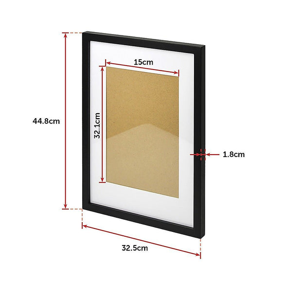 Photo Frames Collage Black A3 Picture Frame Wall Set Home Decor 3PCS - RnR Galore
