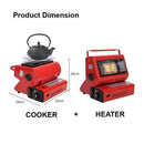 Portable Butane Gas Heater Camping Camp Tent Outdoor Hiking Camper Survival Red - RnR Galore