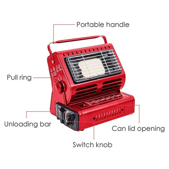 Portable Butane Gas Heater Camping Camp Tent Outdoor Hiking Camper Survival Red - RnR Galore