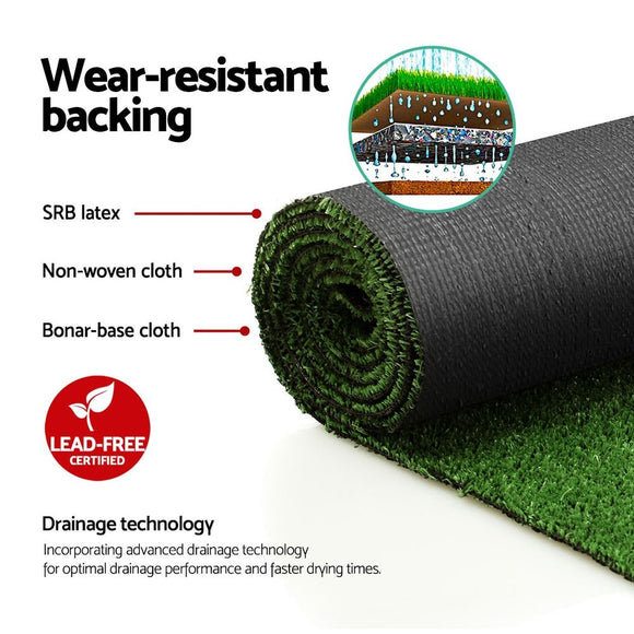 Prime Turf 2x10m Artificial Grass Synthetic Fake 20SQM Turf Lawn 17mm Tape - RnR Galore
