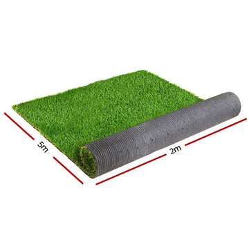 Prime Turf Artificial Grass 20SQM 30mm Synthetic Fake Lawn Turf Plastic Plant 4 - coloured 2mx5m - RnR Galore