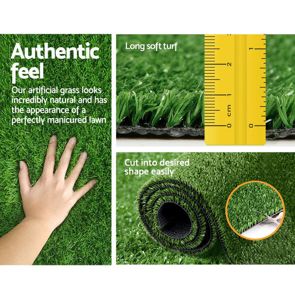 Prime Turf Artificial Grass 2mx5m 10mm Synthetic Fake Lawn Turf Plant Plastic Olive - RnR Galore