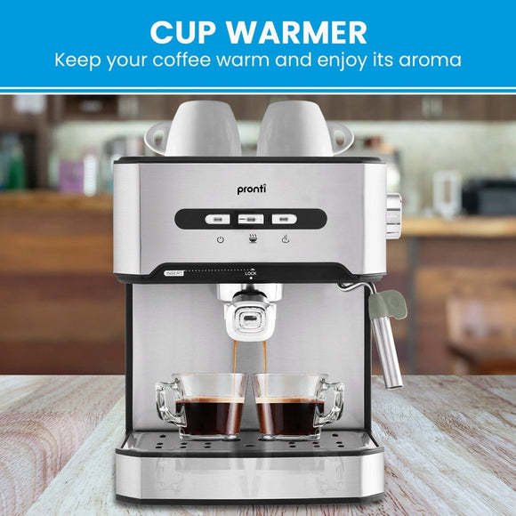 Pronti 1.6L Automatic Coffee Espresso Machine with Steam Frother - RnR Galore