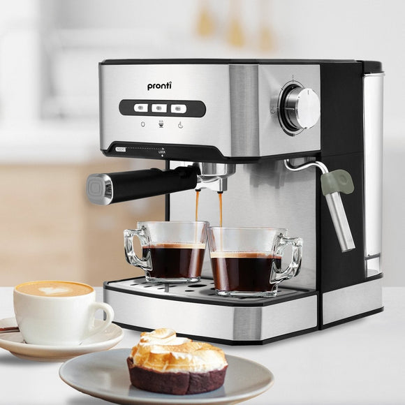 Pronti 1.6L Automatic Coffee Espresso Machine with Steam Frother - RnR Galore