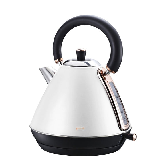 Pronti 1.7l Rose Trim Collection Kettle - White - RnR Galore
