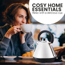 Pronti 1.7l Rose Trim Collection Kettle - White - RnR Galore