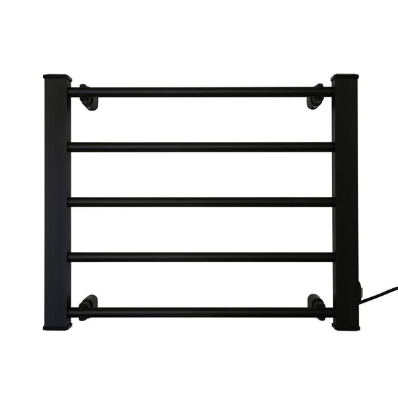 Pronti Heated Towel Rack Electric Bathroom Towel Rails Warmer Ev - 90 - black - RnR Galore