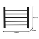 Pronti Heated Towel Rack Electric Bathroom Towel Rails Warmer Ev - 90 - black - RnR Galore