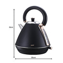 Pronti Toaster, Kettle & Coffee Machine Breakfast Set - Black - RnR Galore