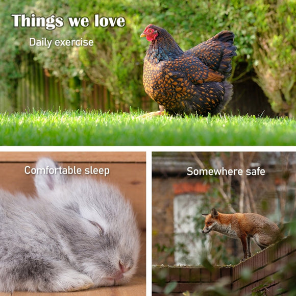 Rabbit Hutch Chicken Coop 204 x 45 x 85cm 2 Storey Cage Mansion - RnR Galore