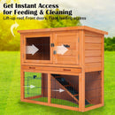 Rabbit Hutch Chicken Coop 92 x 45 x 82cm 2 Storey Cage Run Aria - RnR Galore