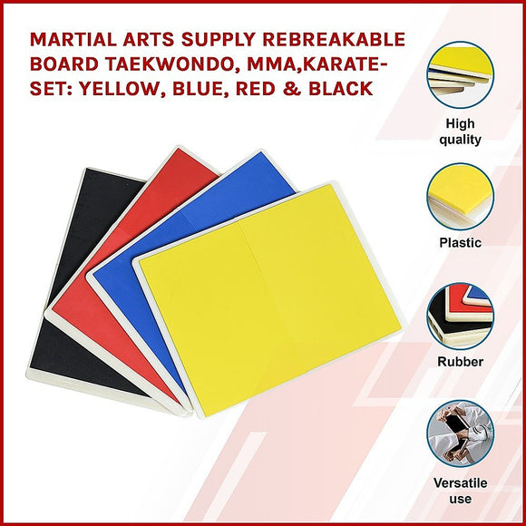 Rebreakable Martial Arts Training Boards Set for Taekwondo MMA Karate - RnR Galore