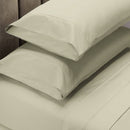 Renee Taylor 1500 Thread Count Pure Soft Cotton Blend Flat & Fitted Sheet Set Ivory King - RnR Galore