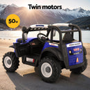 Rigo Kids Electric Ride On Car Off Road Jeep Remote 12V Blue - RnR Galore