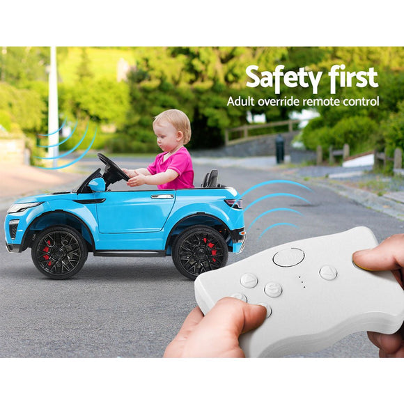 Rigo Kids Electric Ride On Car SUV Range Rover - inspired Toy Cars Remote 12V Blue - RnR Galore