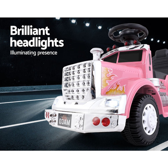 Rigo Kids Electric Ride On Car Truck Motorcycle Motorbike Toy Cars 6V Pink - RnR Galore