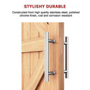 Round 300mm Stainless Steel Push Pull Door Handle for Wood Glass - RnR Galore