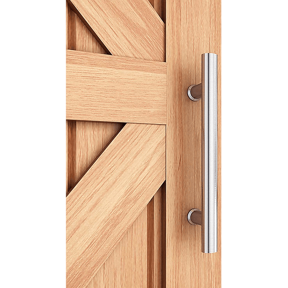 Round 300mm Stainless Steel Push Pull Door Handle for Wood Glass - RnR Galore