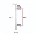 Round 300mm Stainless Steel Push Pull Door Handle for Wood Glass - RnR Galore