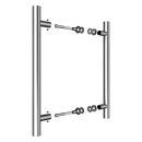 Round 300mm Stainless Steel Push Pull Door Handle for Wood Glass - RnR Galore