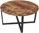Round Coffee Table Rustic Brown and Black - RnR Galore