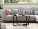 Round Coffee Table Rustic Brown and Black - RnR Galore