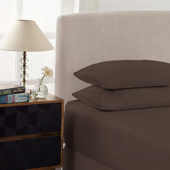 Royal Comfort 1500 Thread Count Cotton Rich Sheet Set 3 Piece Ultra Soft Bedding - Double - Dusk Grey - RnR Galore