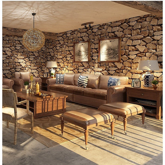 Rustic Rock Brick Wallpaper - RnR Galore