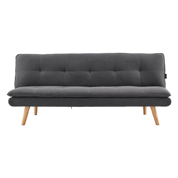 Sarantino 3 Seater Linen Sofa Bed Couch Lounge Futon - Dark Grey - RnR Galore