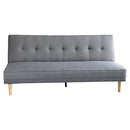 Sarantino Madison Sofa Bed Lounge Couch Futon Furniture Home Light Grey Linen Suite - RnR Galore