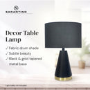 Sarantino Metal Table Lamp in Black and Gold - RnR Galore