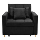 Sarantino Suri 3 - in - 1 Convertible Lounge Chair Bed - Black - RnR Galore