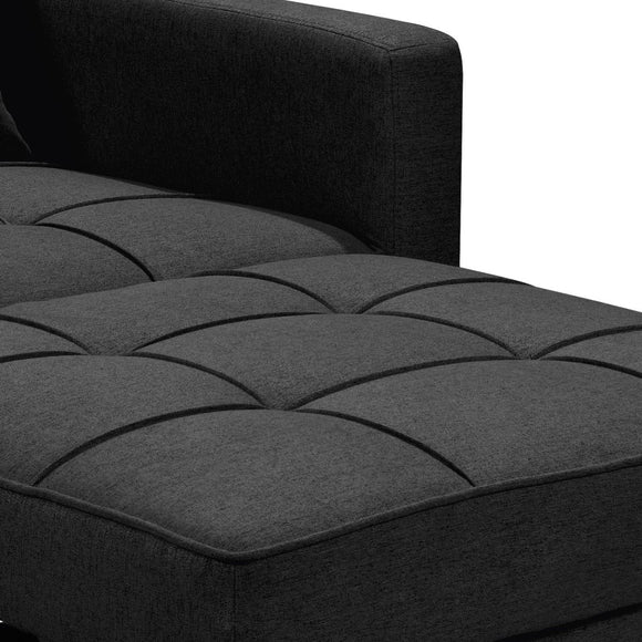Sarantino Suri 3 - in - 1 Convertible Lounge Chair Bed - Black - RnR Galore
