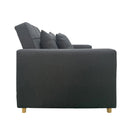 Sarantino Suri 3 - in - 1 Convertible Lounge Chair Bed - Dark Grey - RnR Galore