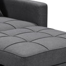 Sarantino Suri 3 - in - 1 Convertible Lounge Chair Bed - Dark Grey - RnR Galore