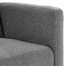 Sarantino Tufted Faux Linen 3 - Seater Sofa Bed with Armrests - Light Grey - RnR Galore