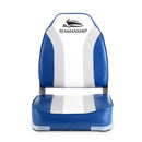 Seamanship 2X Folding Boat Seats Marine Seat Swivel High Back 12cm Padding Blue - RnR Galore