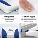 Seamanship 2X Folding Boat Seats Marine Swivel Low Back 13cm Padding White Blue - RnR Galore