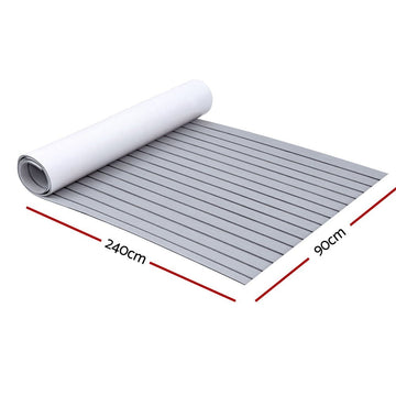 Seamanship EVA Foam Boat Flooring Mat Decking Sheet 240x90x0.6cm Light Grey - RnR Galore