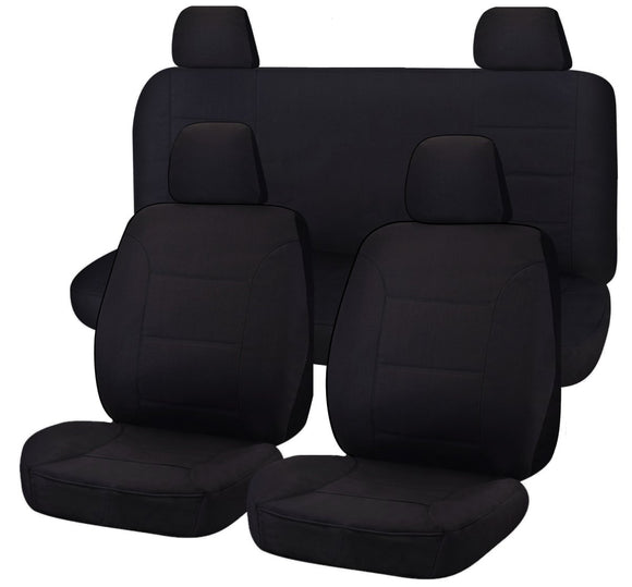 Seat Covers for NISSAN NAVARA D23 SERIES 3 NP300 11/2017 - 11/2020 DUAL CAB FR BLACK ALL TERRAIN - RnR Galore