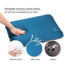 Self Inflating Camping Pillow with Ergonomic 4D Support - Blue - RnR Galore