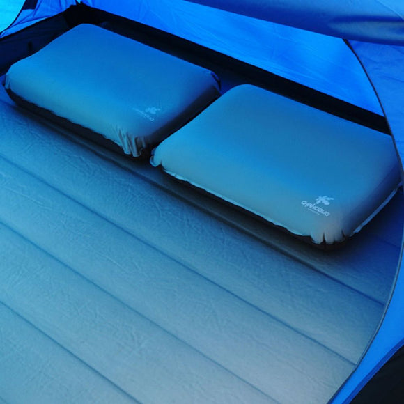 Self Inflating Camping Pillow with Ergonomic 4D Support - Blue - RnR Galore