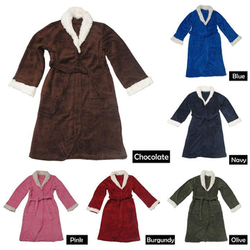 Sherpa Bath Robe Chocolate S/M - RnR Galore