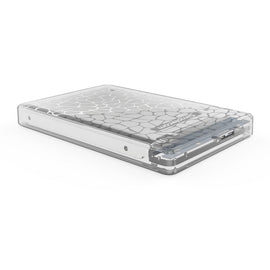 Simplecom SE101 Compact Tool - Free 2.5'' SATA to USB 3.0 HDD/SSD Enclosure Transparent Clear - RnR Galore