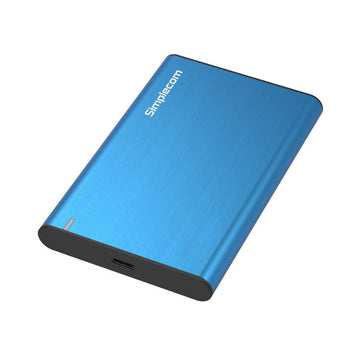 Simplecom SE221 Aluminium 2.5'' SATA HDD/SSD to USB 3.1 Enclosure Blue - RnR Galore