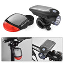 Solar Powered Bicycle Cycling Bike LED Headlight + Rear Tail Light Lamp LED with Gift Box - RnR Galore