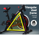 Spin Exercise Bike Flywheel Fitness Commercial Home Workout Gym Machine Bonus Phone Holder Black - RnR Galore