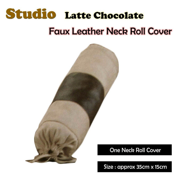 Studio Latte Chocolate Faux Leather - Neckroll Cover - RnR Galore