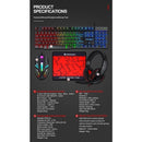 T - Wolf TF800 RGB 4 - pcs Gaming Keyboard/Mouse/Headphone/Mouse Pad Kit Set - RnR Galore